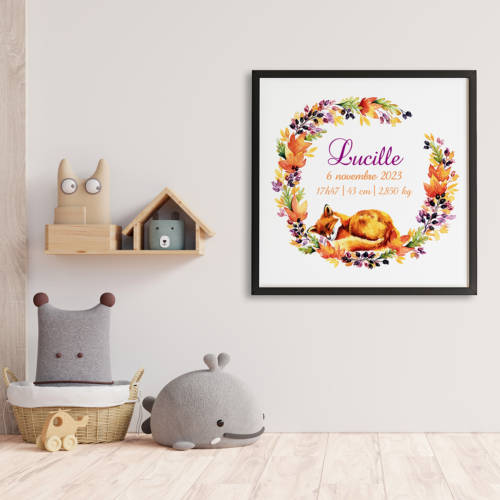 Affiche de naissance - P'tit renard