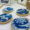Cyanotypes mini tambour à broderie Cyanotype original "Tambour à broderie"