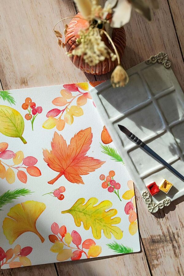 2027.09 | GOÛTER AQUARELLE Feuillages d'automne