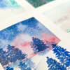 Paysage hiver 2 Aquarelle : exploration | Cours annuel 30 séances