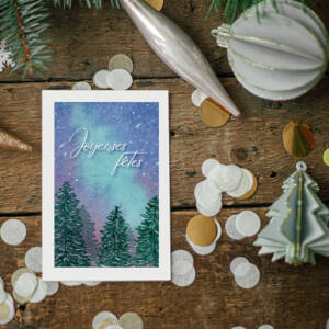 Carte - Ciel d'hiver étoilé