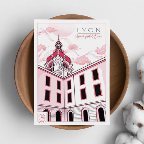 Hotel Dieu praline mockup carte carré Carte - Lyon Praline | Grand Hôtel-Dieu