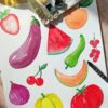 Atelier aquarelle fruits légumes_1 2027.06 | GOÛTER AQUARELLE Fruits et légumes de saison