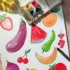 Atelier aquarelle fruits légumes_couv 2027.06 | GOÛTER AQUARELLE Fruits et légumes de saison