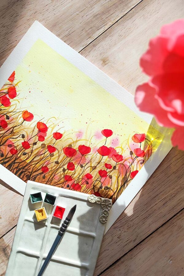 2027.05 | AQUARELLE Champ de coquelicots