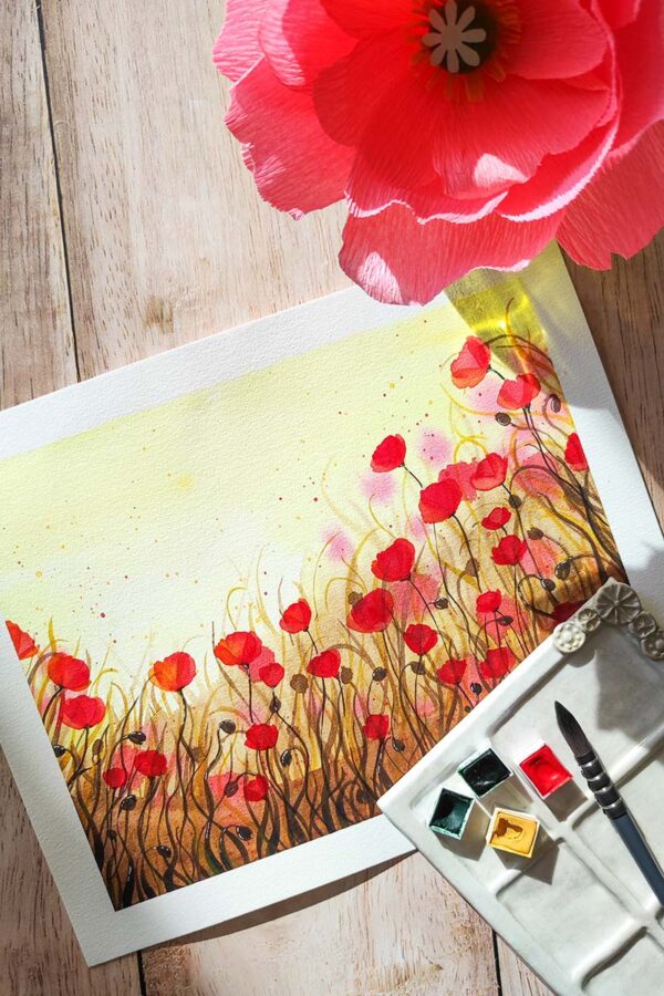 2027.05 | AQUARELLE Champ de coquelicots