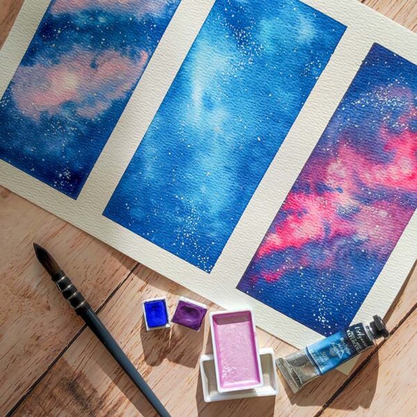 Atelier aquarelle cosmos_couv 2027.02 | AQUARELLE Fantastique cosmos