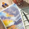 Atelier aquarelle coucher soleil mer_1 2027.07 | GOÛTER AQUARELLE Coucher de soleil en bord de mer