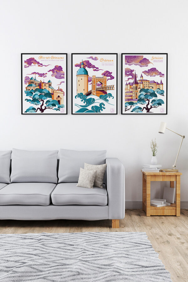Couleurs beaujolaises 3 affiches_01 Affiche - Couleurs beaujolaises | Jarnioux