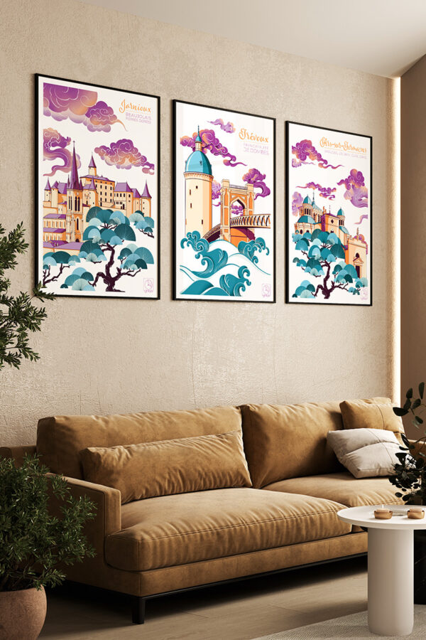 Affiche - Couleurs beaujolaises | Trévoux