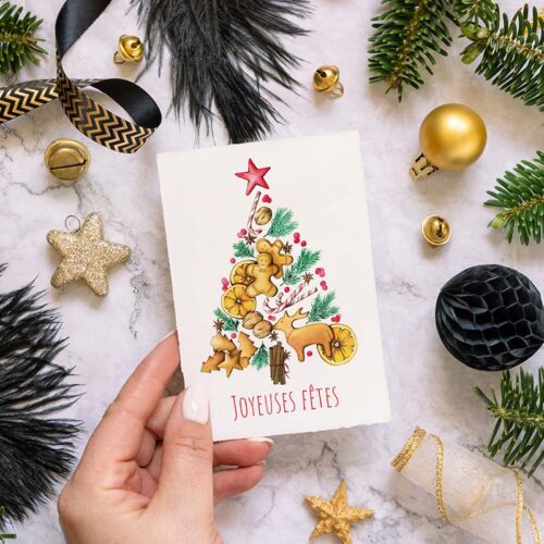 Carte Noël Pain d'épices Cartes - Noël | Voeux
