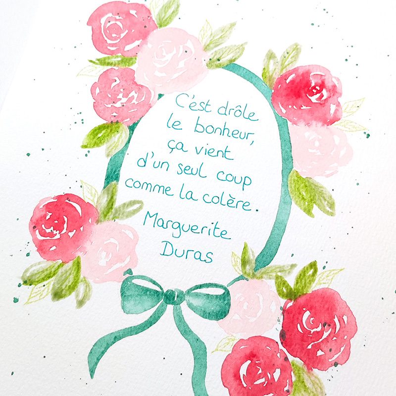 Citation fleurie carré