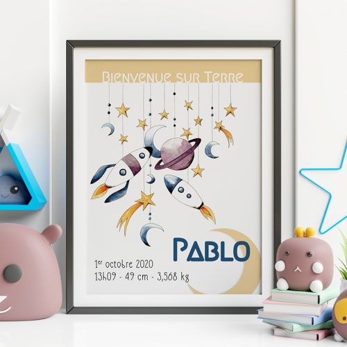 Interior kids room wallpaper/Mockup posters in child room interior,3d rendering