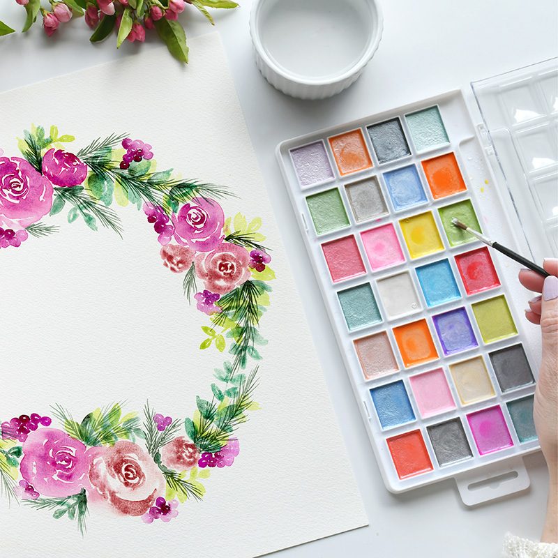 Couronne aquarelle